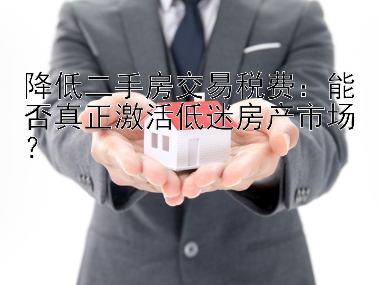 降低二手房交易税费：能否真正激活低迷房产市场？