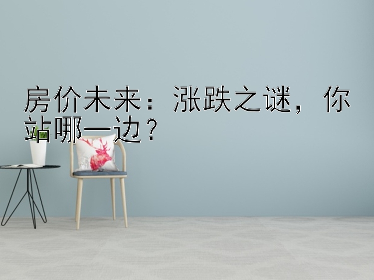 房价未来：涨跌之谜，你站哪一边？