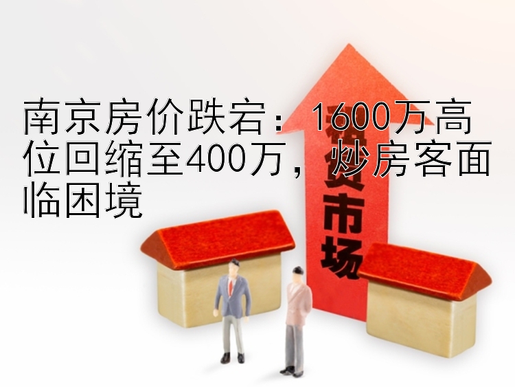 南京房价跌宕：1600万高位回缩至400万  炒房客面临困境