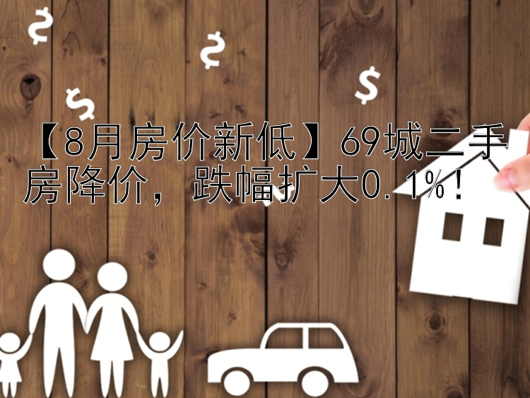 【8月房价新低】69城二手房降价，跌幅扩大0.1%！